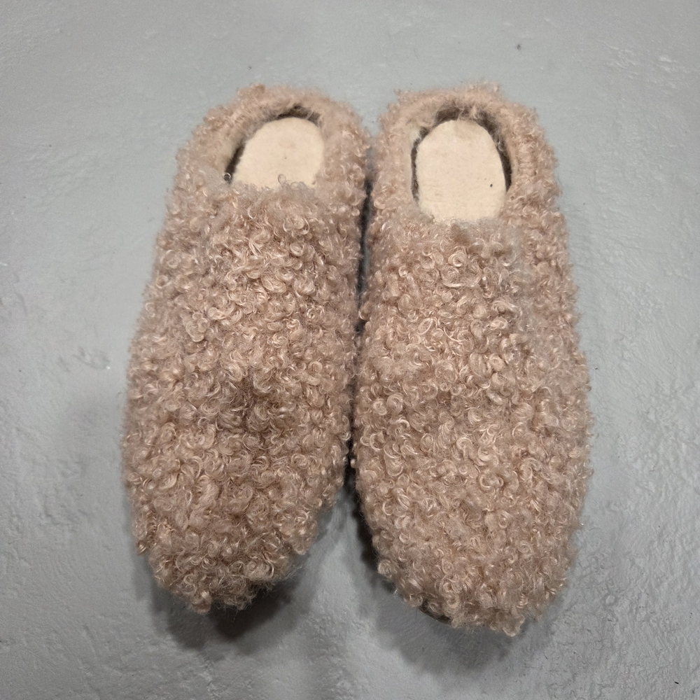 Bear Paw Women's Curly Faux-Shearling Slip-Ons - Taupe